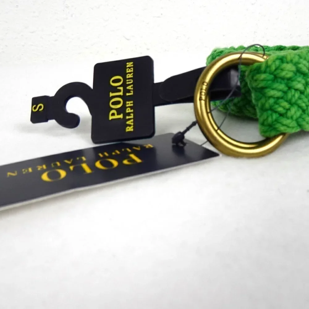Polo Ralph Lauren Belt Men's Size S Green Webbed Adjustable O Ring Preppy